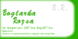 boglarka rozsa business card